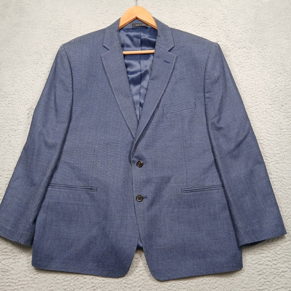 Lauren Ralph Lauren Men's 46S Blazer Blue 52% Silk 48% Wool Two Button Sport